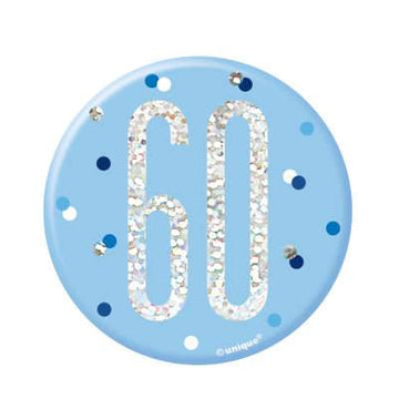 Age 60 Glitz Blue Badge