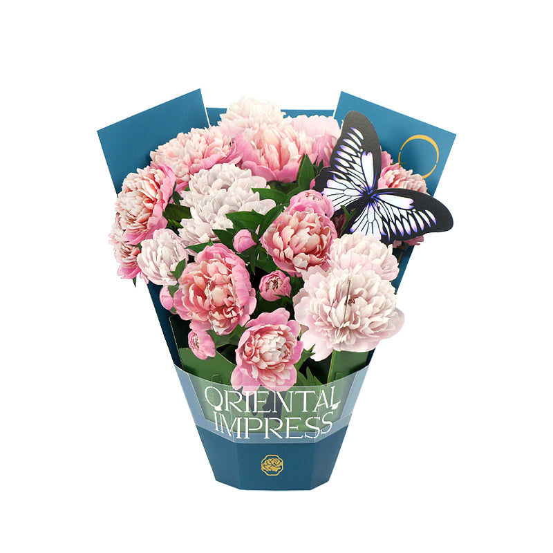 Pop up flower bouquet card