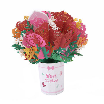 Pop Up Rose Bouquet Card