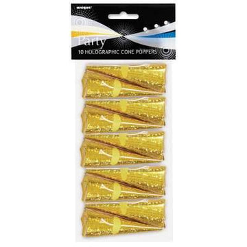 Gold Cone Poppers (10 pack)