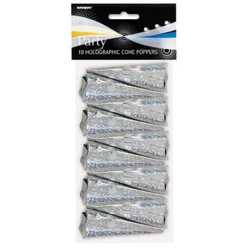 Silver Cone Poppers (10 pack)