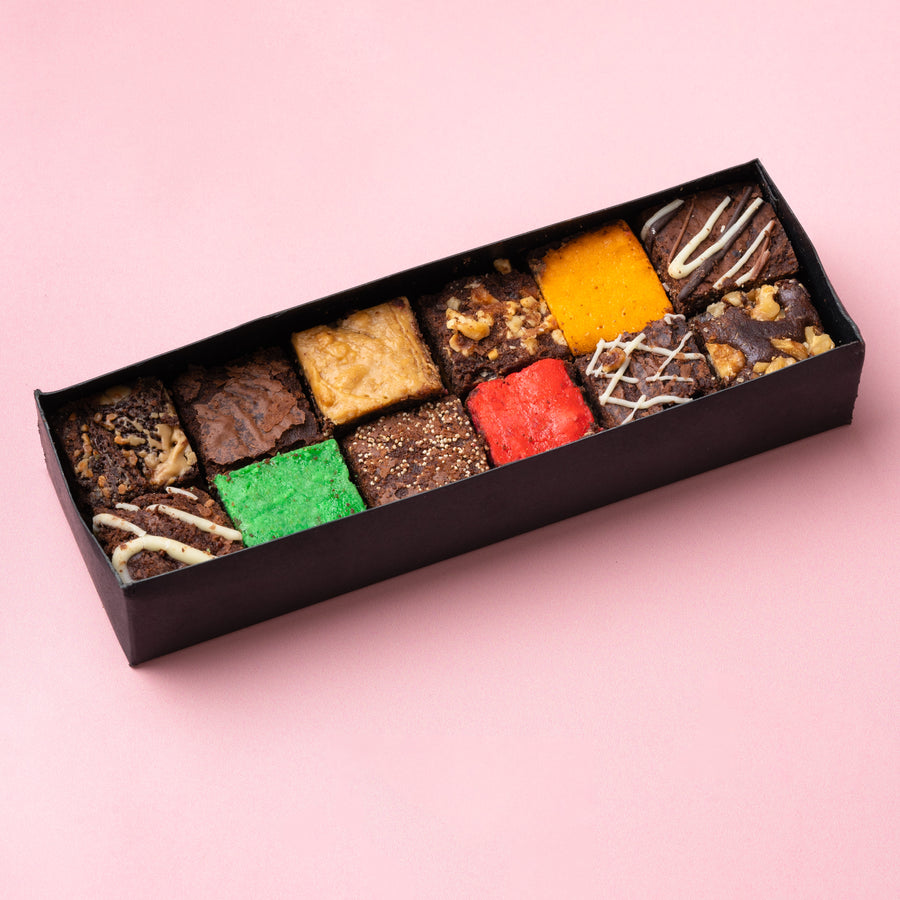 The Premium 12 flavour Brownie Box