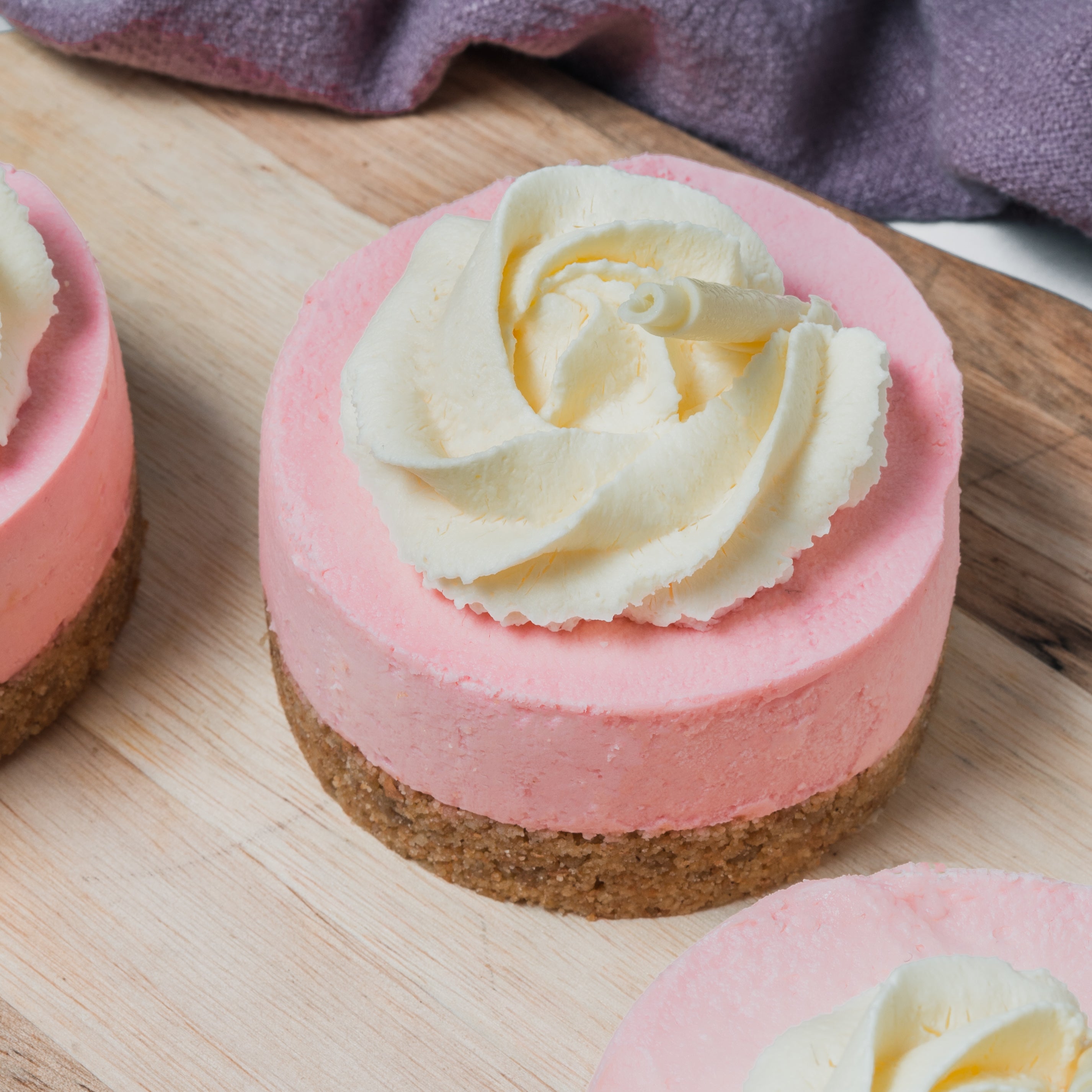 Mini Raspberry & White Chocolate Cheesecake Delivered Raspberry