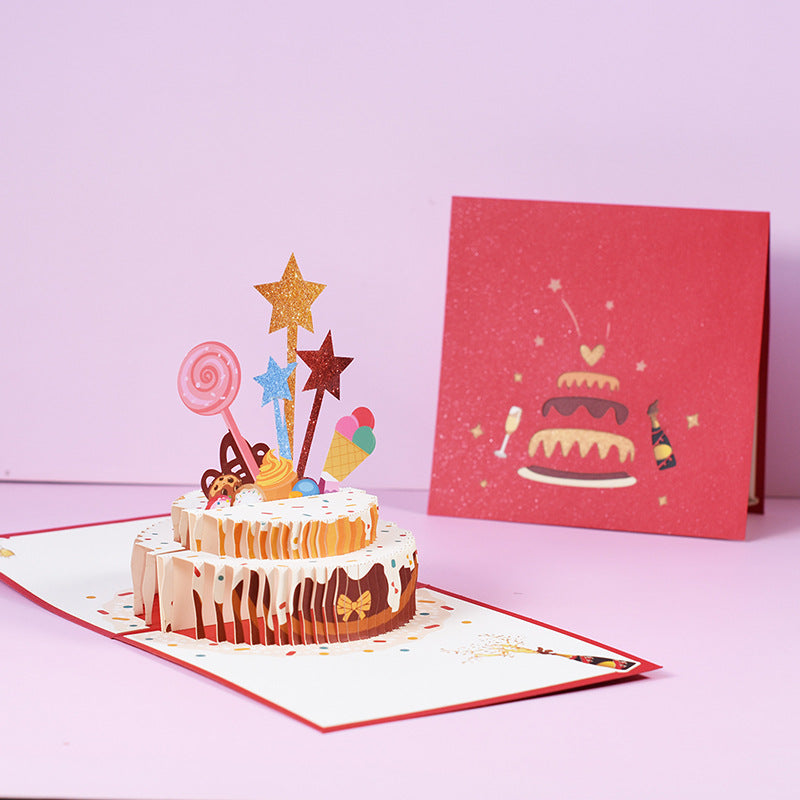 Pop up birthday Cake Card Desserts Delivered Bakery